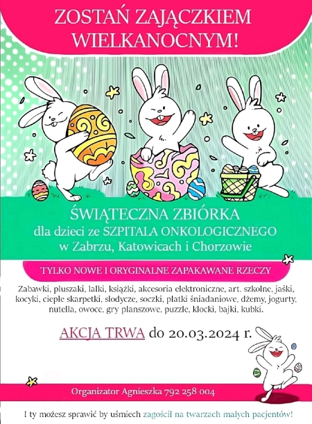  Świąteczna zbiórka dla dzieci ze szpitala onkologicznego w Zabrzu, Katowicach i Chorzowie